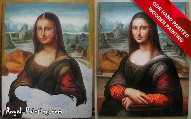 Hand Painted Wood Board : Wooden Painting,Women